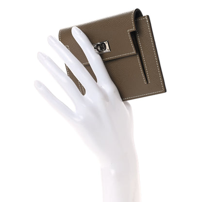 Hermes Epsom Kelly Pocket Compact Wallet Etoupe 2 of 10