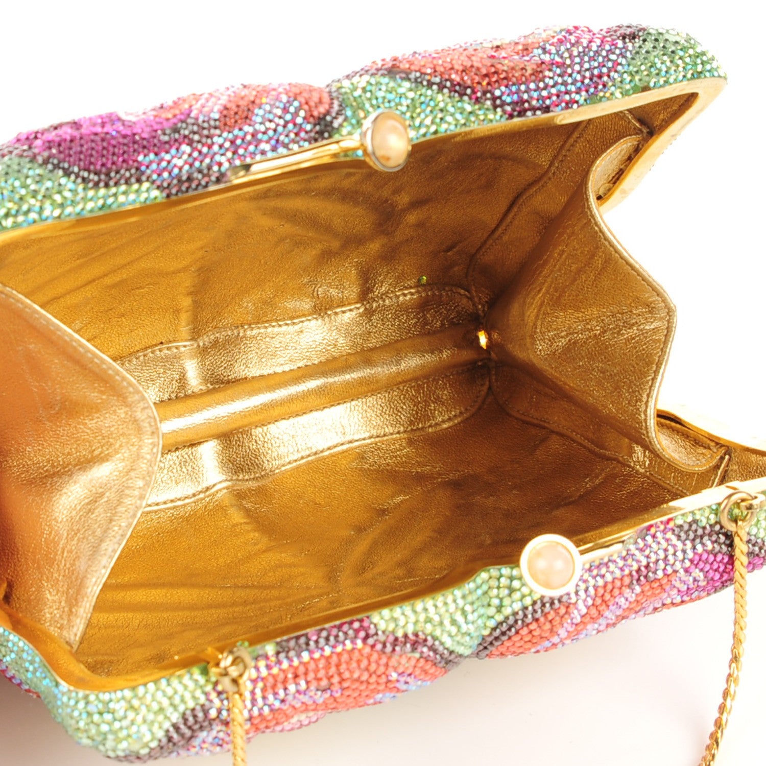 Judith Leiber Swarovski Crystal Flower Minaudiere Clutch 7 of 11