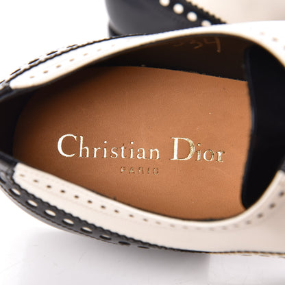 Christian Dior Calfskin Diorunit Oxford Flats 40 Black White 7 of 11