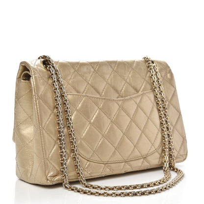 Chanel Metallic Aged Calfskin Quilted 2.55 Reissue 226 Flap Pale Gold 4 of 17
