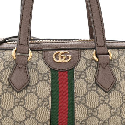 Gucci GG Supreme Monogram Web Small Ophidia Boston Bag Beige New Acero 8 of 14