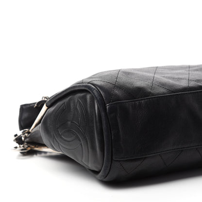 Chanel Lambskin Stitched Medium Ultimate Soft Tote Black 6 of 10