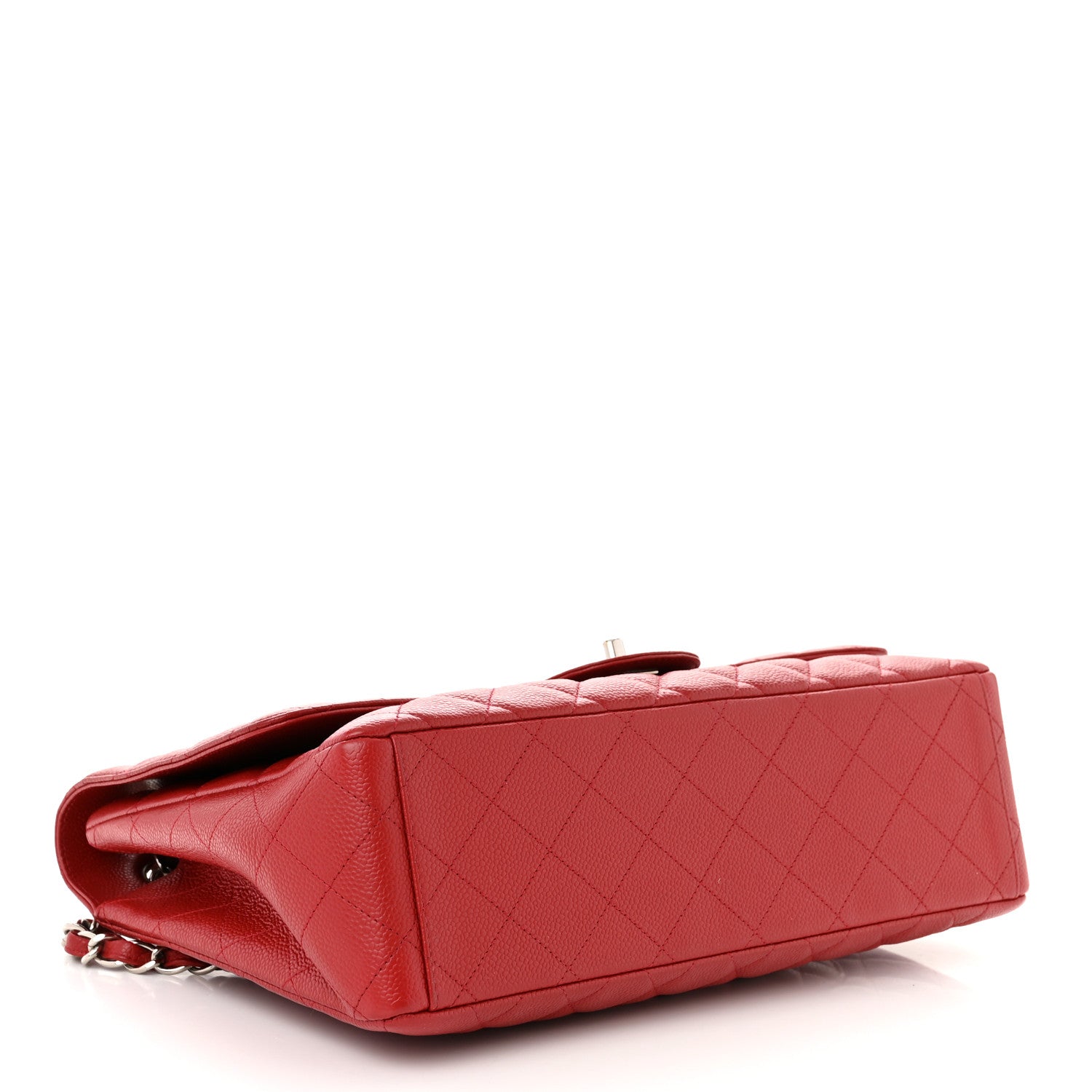 Chanel Caviar Quilted Maxi Single Flap Red 4 of 10