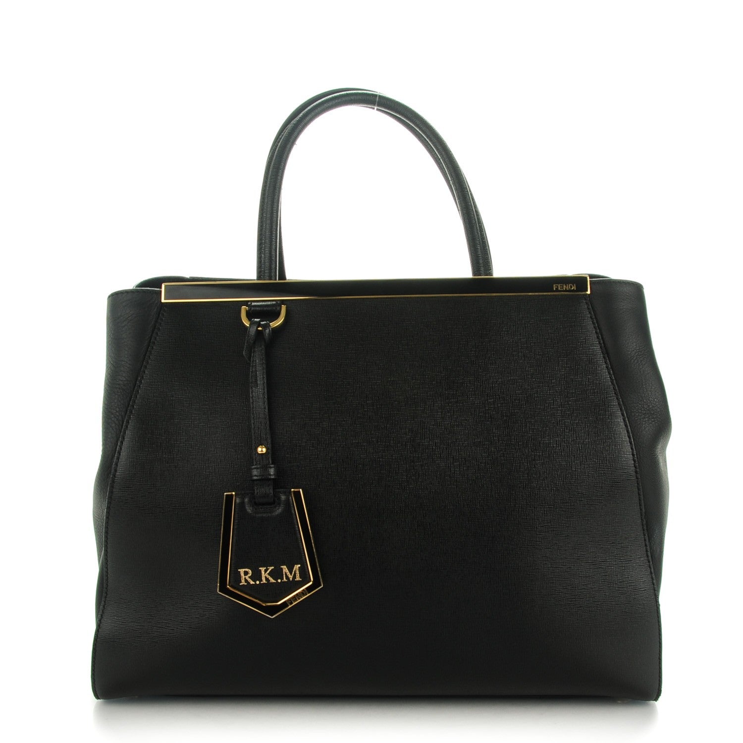 Fendi Vitello Elite Medium 2Jours Tote Black 1 of 8