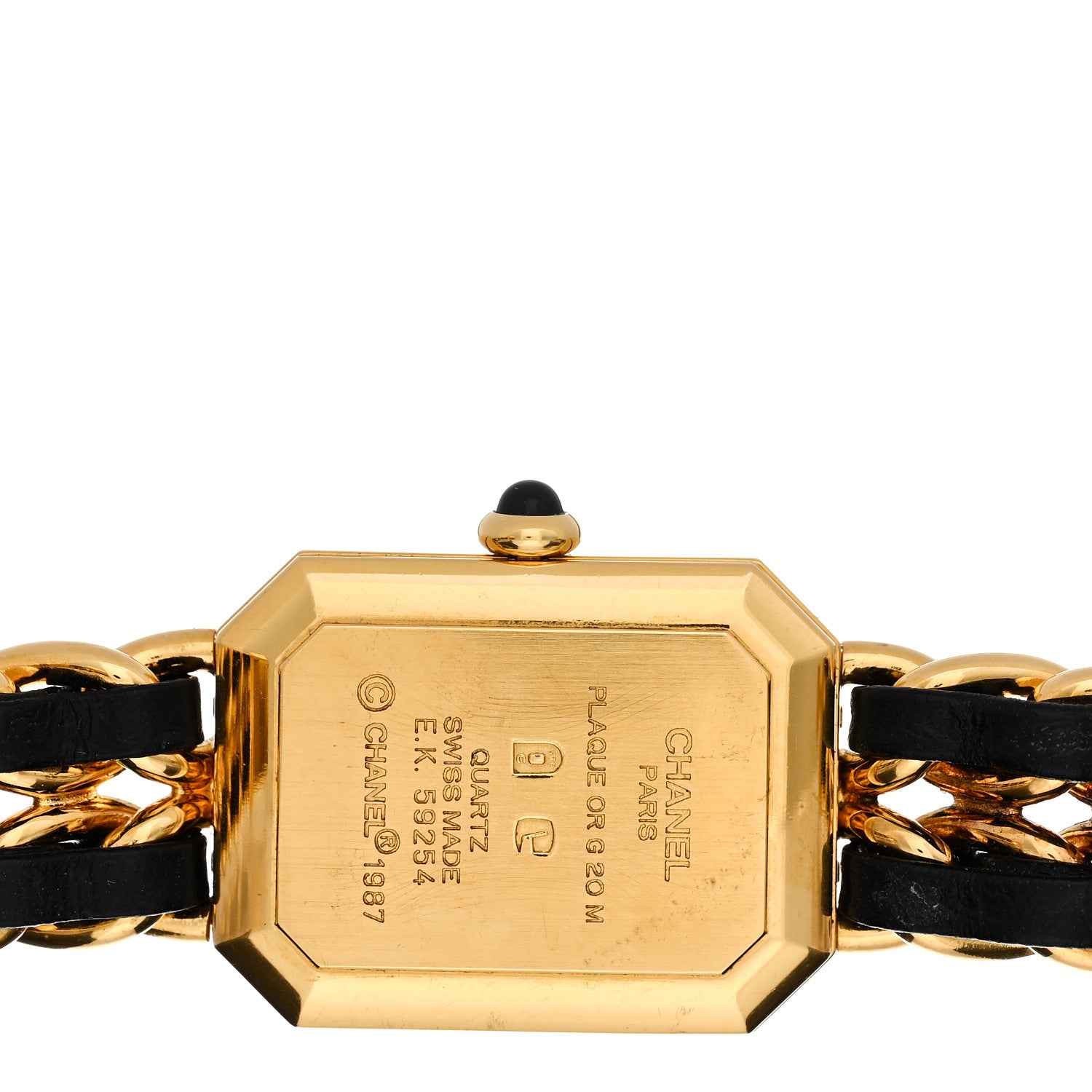 Chanel Stainless Steel Lambskin 20mm Chain Premiere Quartz Watch Gold M 4 of 4