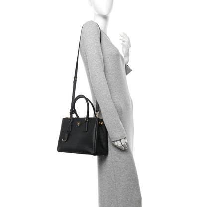 Prada Saffiano Medium Galleria Double Zip Tote Black 2 of 10
