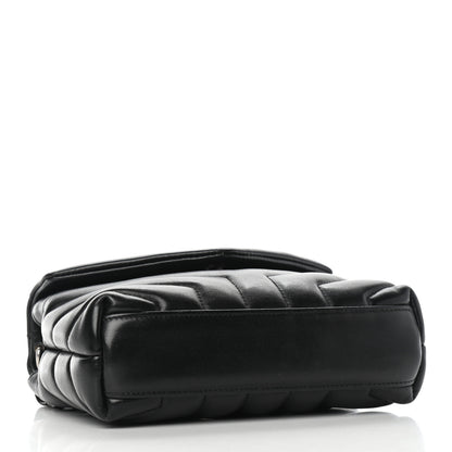 Saint Laurent Calfskin Y Quilted Monogram Toy Loulou Crossbody Bag Black 3 of 5