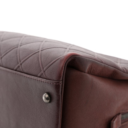 Chanel Calfskin Quilted Tote Burgundy 11 of 13