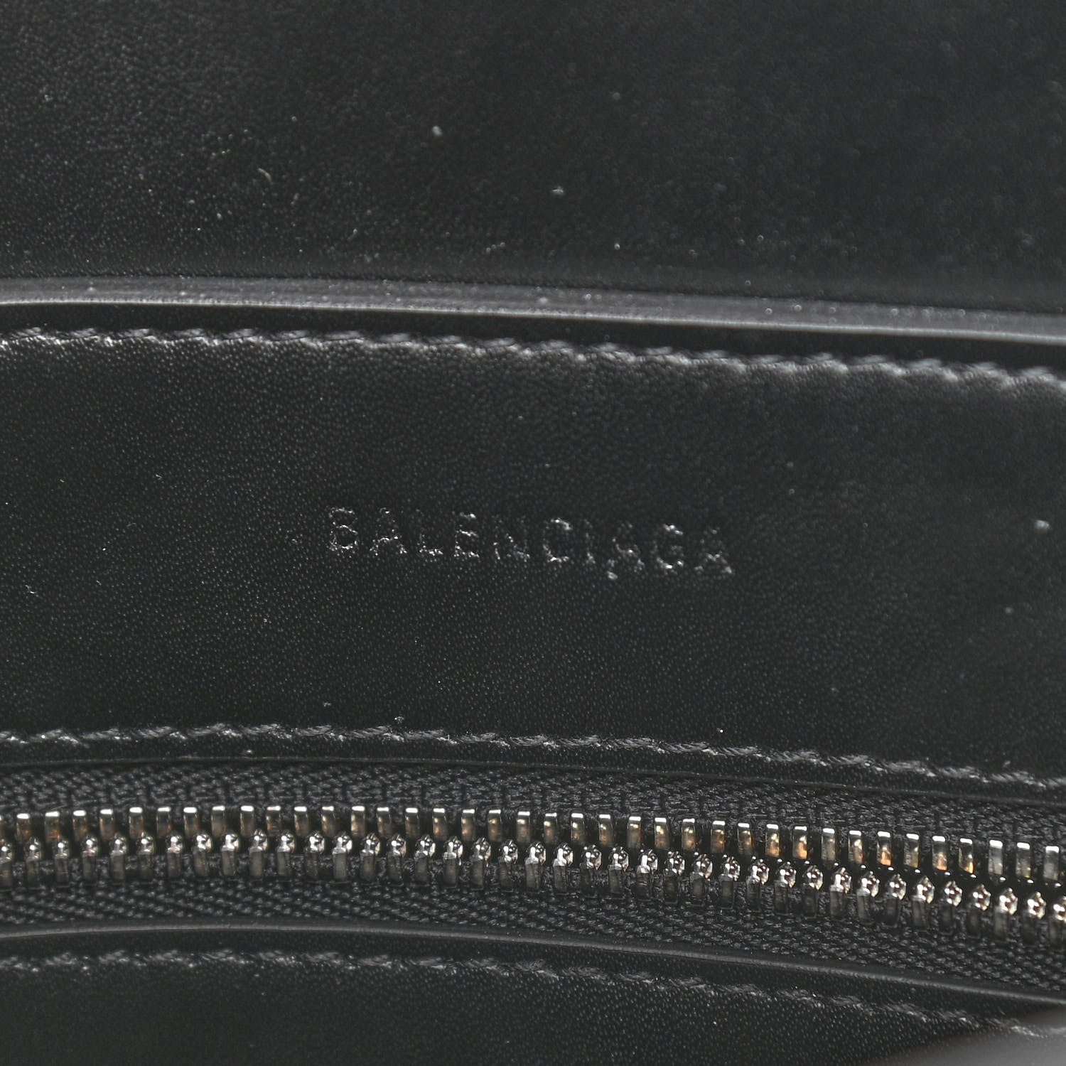 Balenciaga Shiny Calfskin Logo Crocodile Embossed XXS Everyday Tote Black 6 of 9