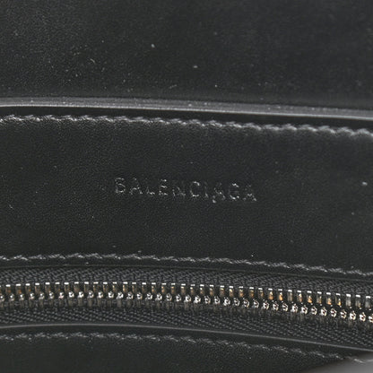 Balenciaga Shiny Calfskin Logo Crocodile Embossed XXS Everyday Tote Black 6 of 9