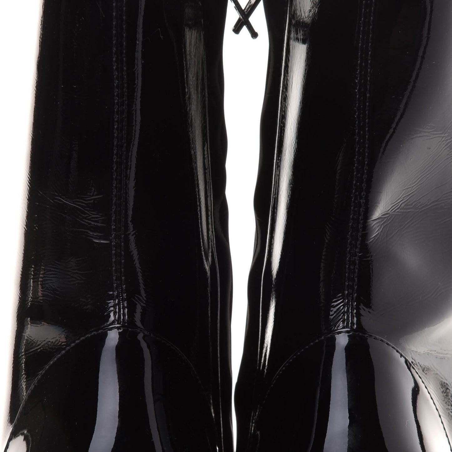 Patent Silhouette Ankle Boots 38.5 Black