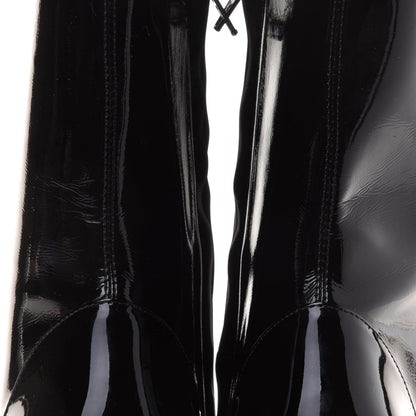 Louis Vuitton Patent Silhouette Ankle Boots 38.5 Black 9 of 11