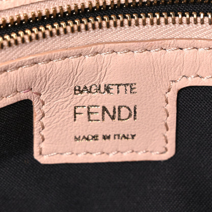 Fendi Nappa FF 1974 Embossed Baguette Baby Pink 6 of 10