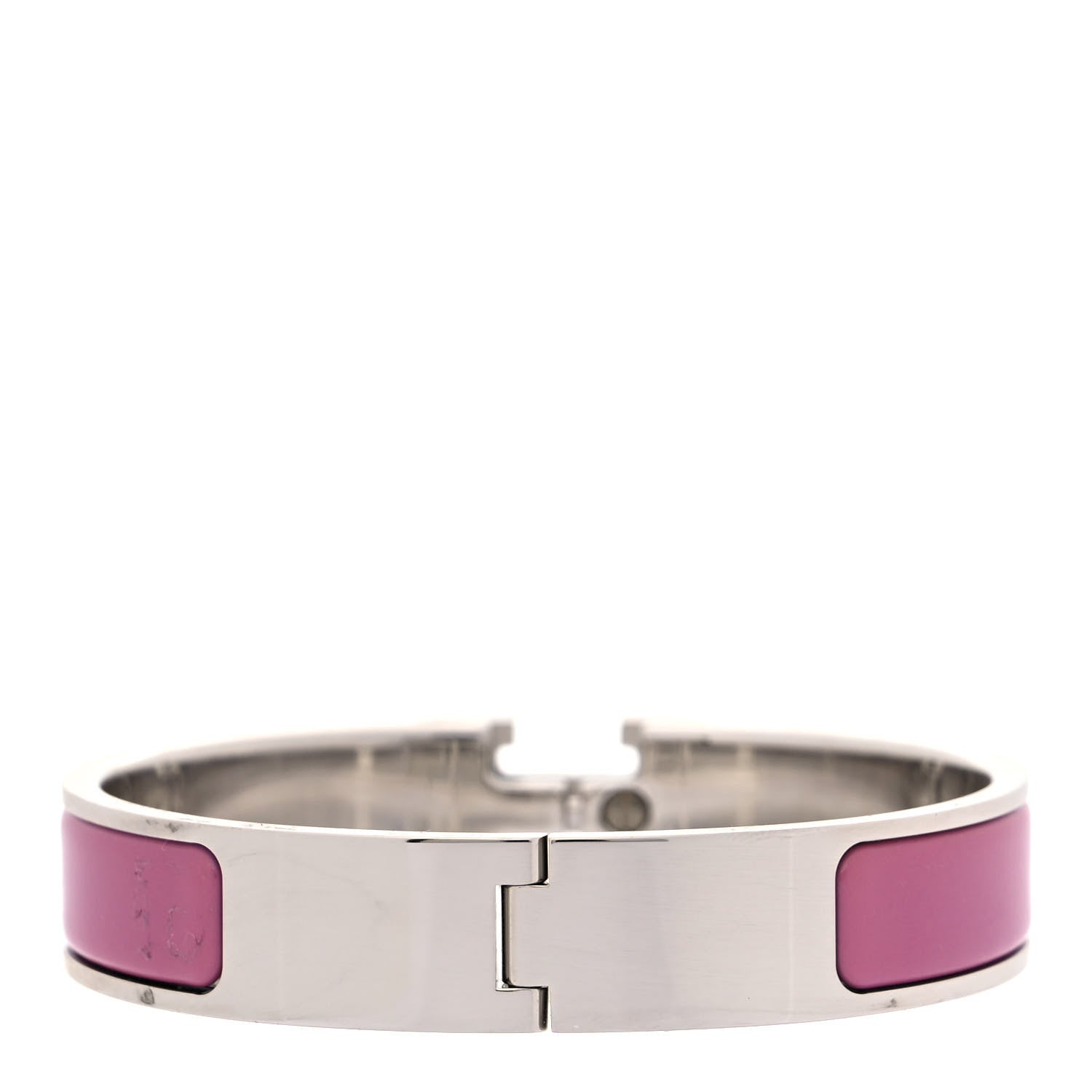 Hermes Enamel Narrow Clic Clac H Bracelet PM Rose Flamingo 3 of 8