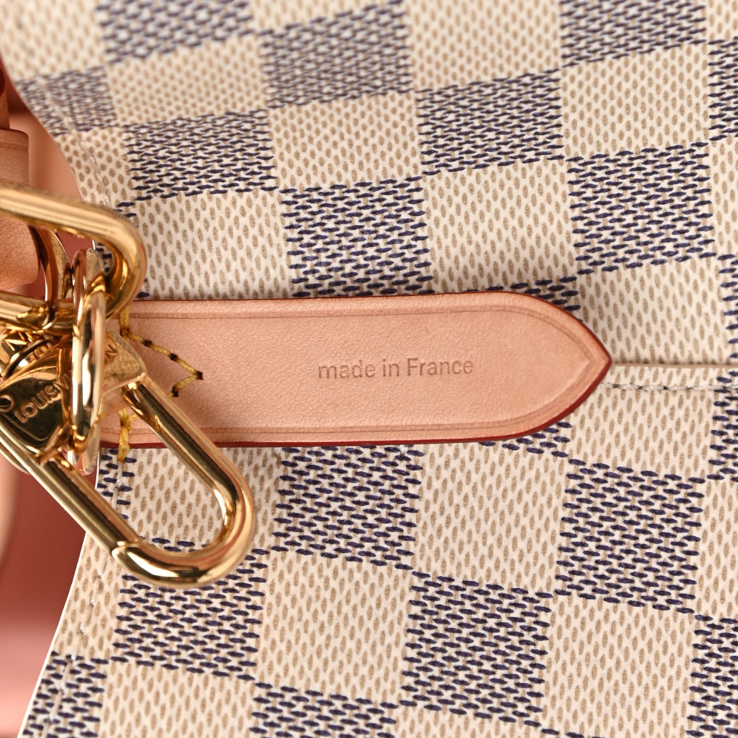 Damier Azur Braided Neonoe MM Peach Cream