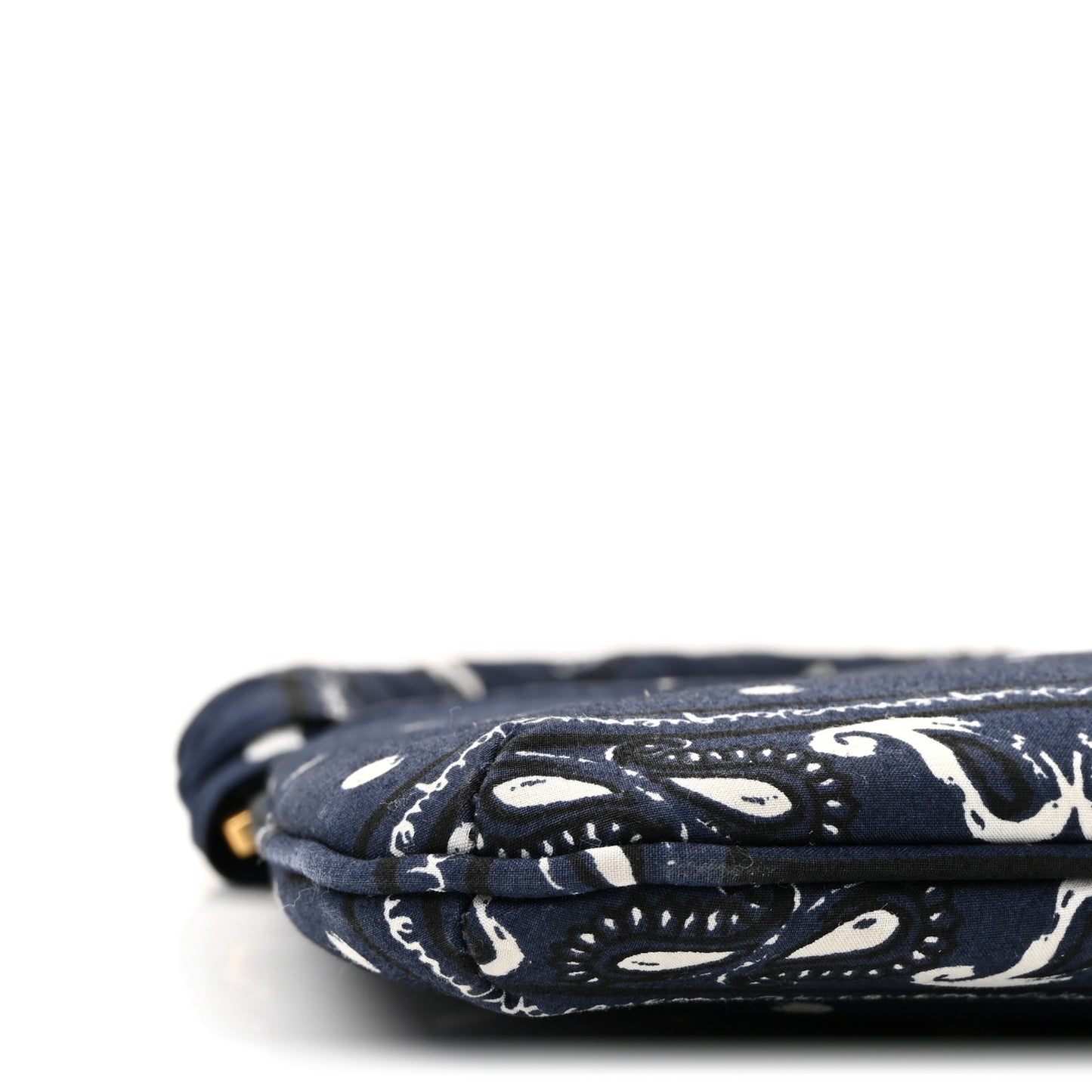 Cotton Canvas Paisley Print Le Bisou Navy