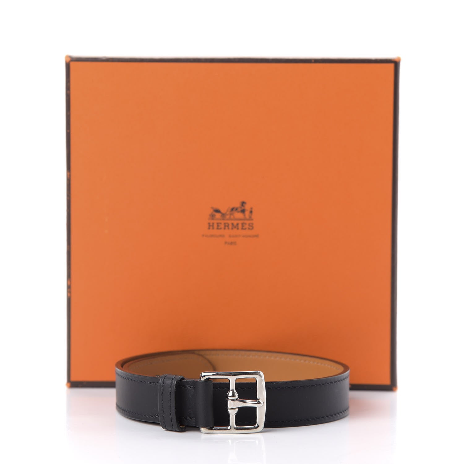 Hermes Chamonix Etriviere Double Tour Bracelet M Black 5 of 5