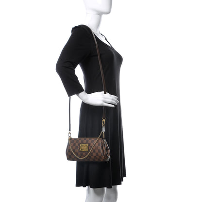 Louis Vuitton Damier Ebene Eva Clutch 2 of 13