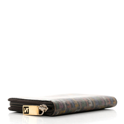 Fendi Zucchino Spalmati FF Multicolor Zip Around Wallet Black Multicolor 4 of 8