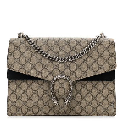 Gucci GG Supreme Monogram Medium Dionysus Shoulder Bag Black 1 of 8