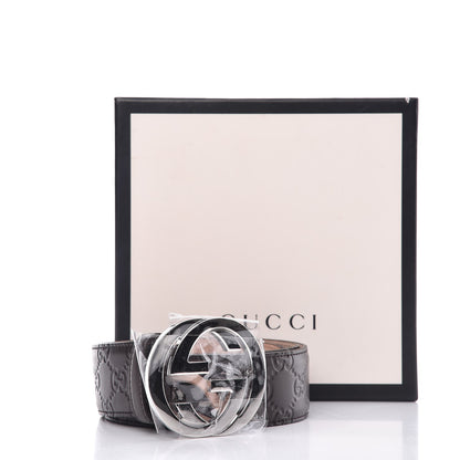 Gucci Guccissima Signature Interlocking G 40mm Belt 85 34 Cocoa 8 of 8