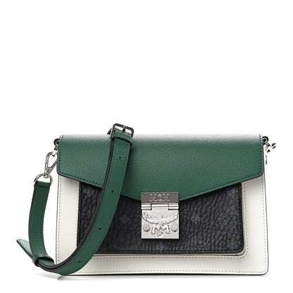 MCM Calfskin Visetos Small Patricia Crossbody Bag Eden Black 1 of 9