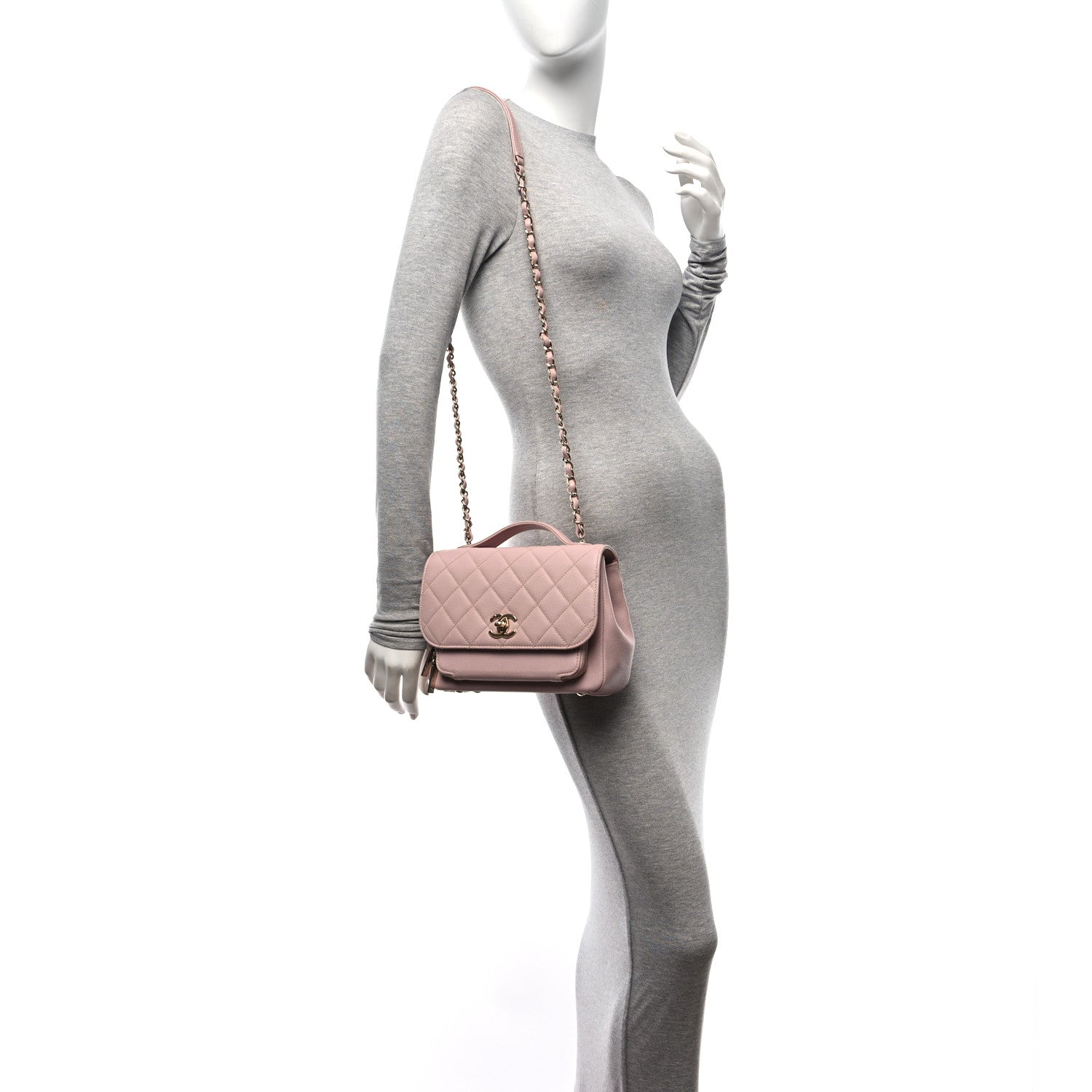 Chanel Caviar Quilted Medium Business Affinity Flap Light Pink 2 of 13