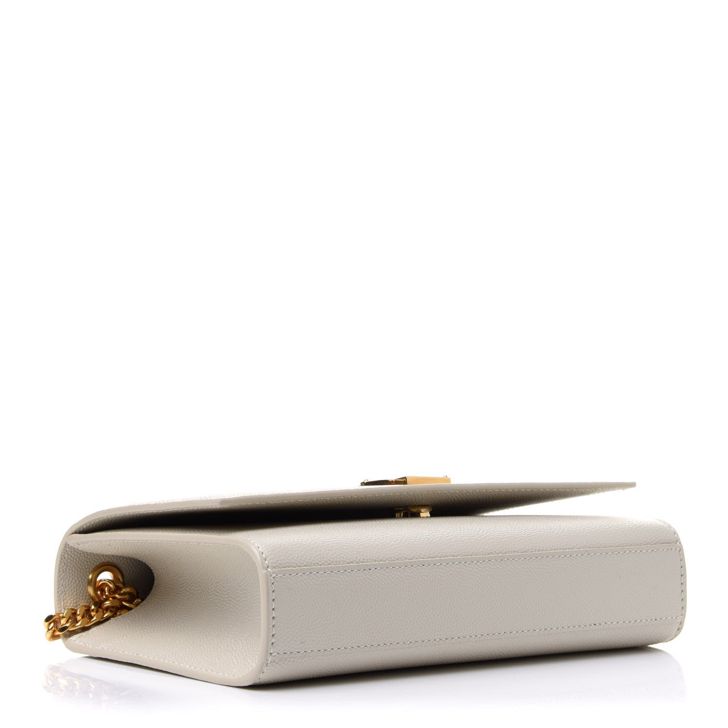 Saint Laurent Grain De Poudre Small Monogram Kate Satchel Crema Soft 4 of 12