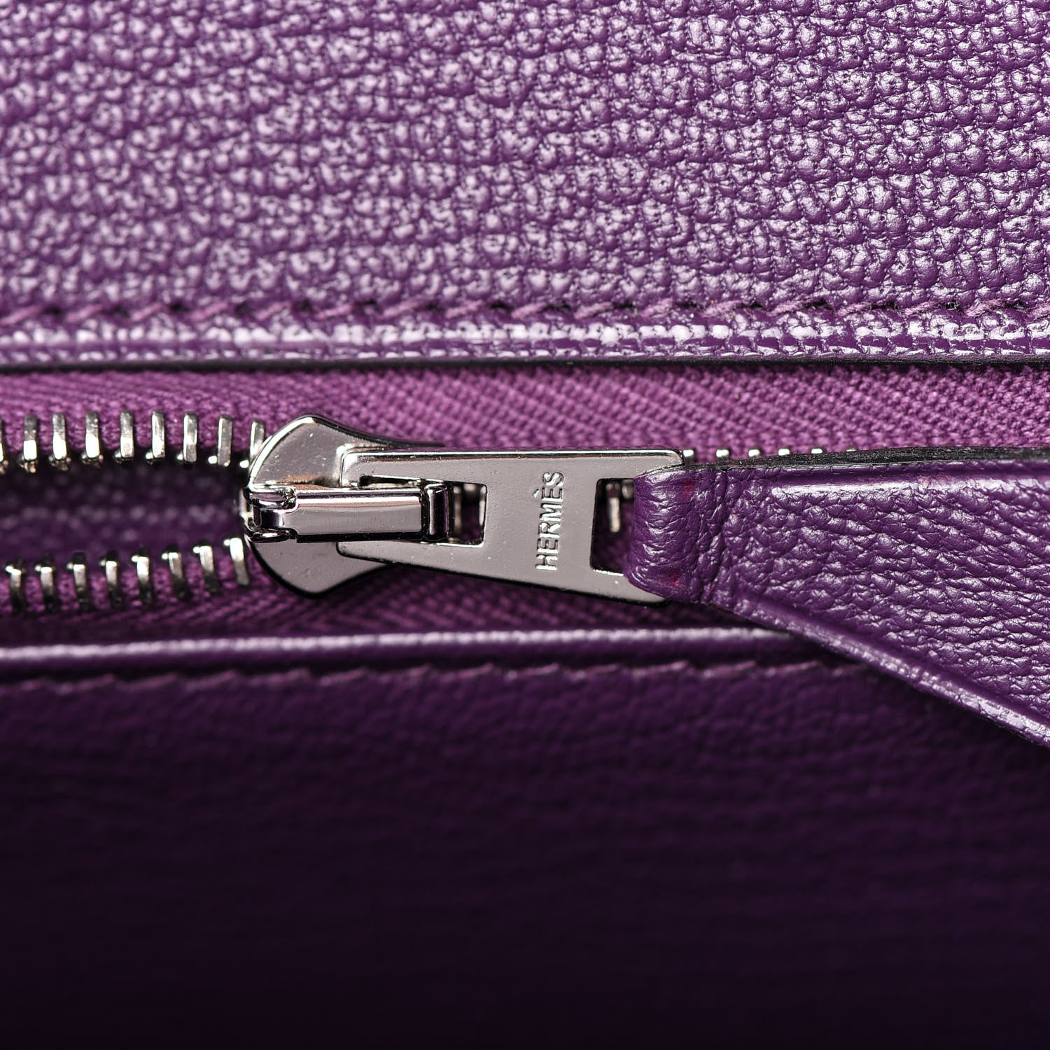 Hermes Ostrich Shiny Alligator Birkin Touch 30 Violine 18 of 34