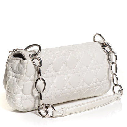 Christian Dior Lambskin Cannage Rendezvous Small Flap White 3 of 9