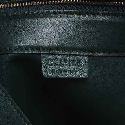 Celine Lambskin Vertical Zip Gusset Cabas Forest 7 of 8