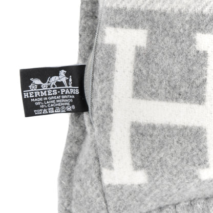 Hermes Wool Cashmere Avalon III Pillow PM Ecru Gris Clair 3 of 3