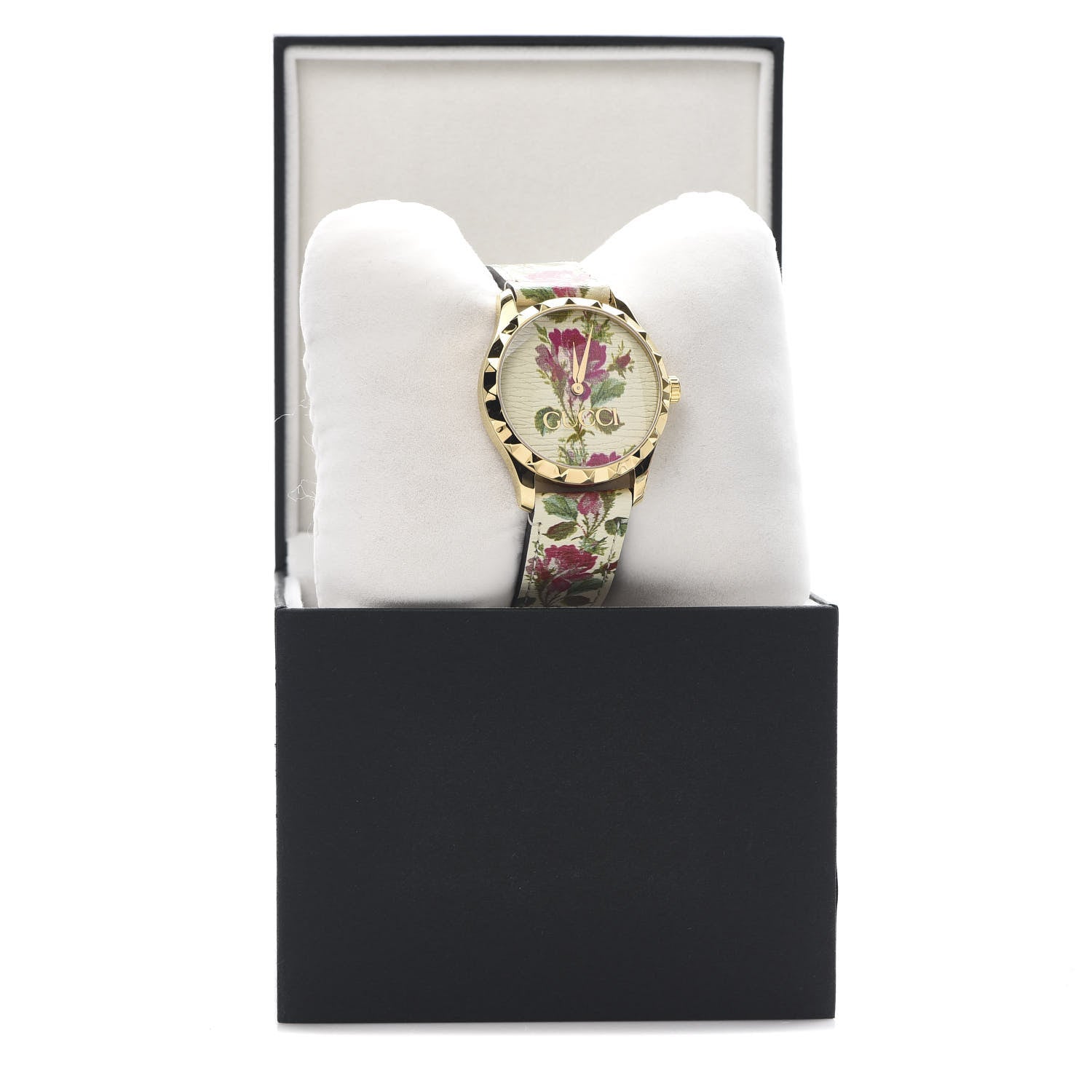 Gucci Stainless Steel Calfskin 38mm G-Timeless Floral Quartz Watch Ivory 6 of 6