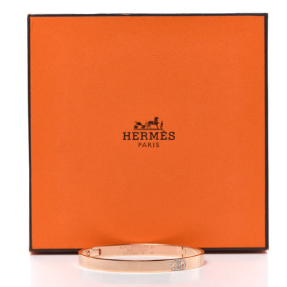 Hermes 18K Rose Gold Diamond PM H D'Ancre Bracelet SH 5 of 5
