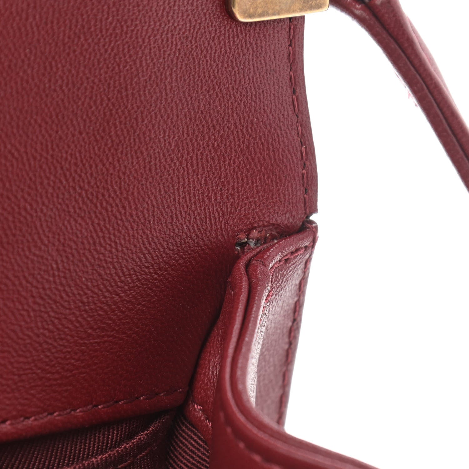 Chanel Lambskin Quilted Medium Boy Flap Dark Red 12 of 12