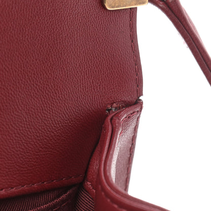 Chanel Lambskin Quilted Medium Boy Flap Dark Red 12 of 12