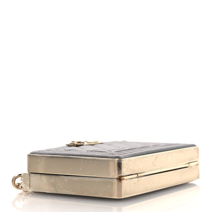 Chanel Lambskin Quilted Boy Minaudiere Dark Grey 4 of 14