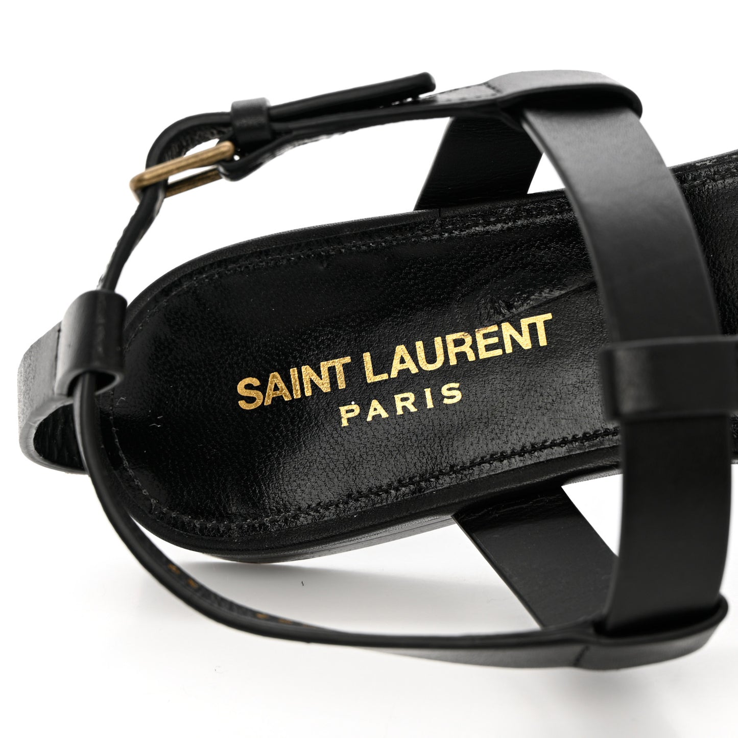 Calfskin Cassandra Monogram Sandals 39 Black