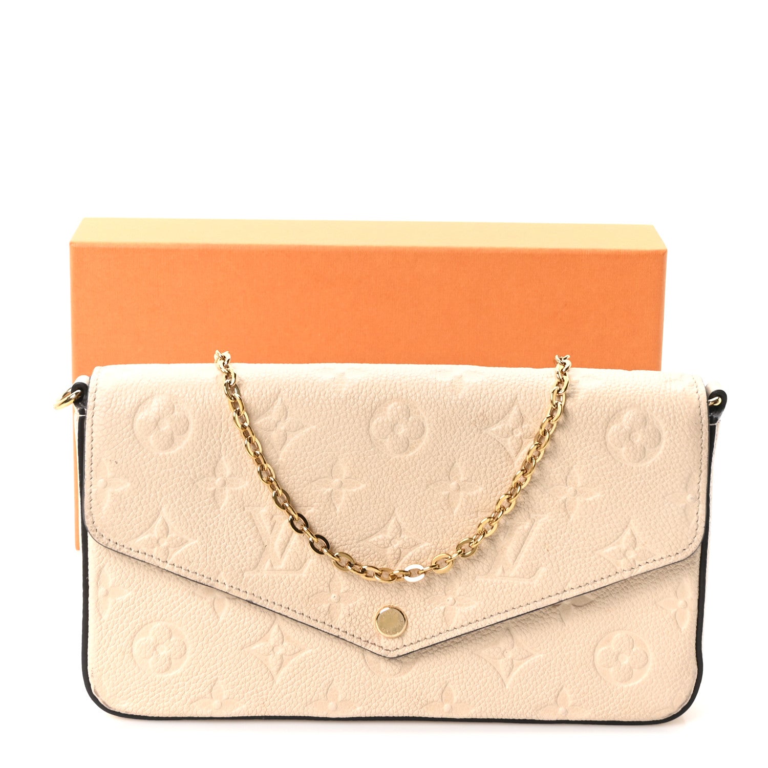 Louis Vuitton Empreinte Pochette Felicie Chain Wallet Cream 12 of 12