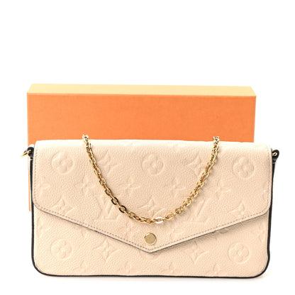 Louis Vuitton Empreinte Pochette Felicie Chain Wallet Cream 12 of 12