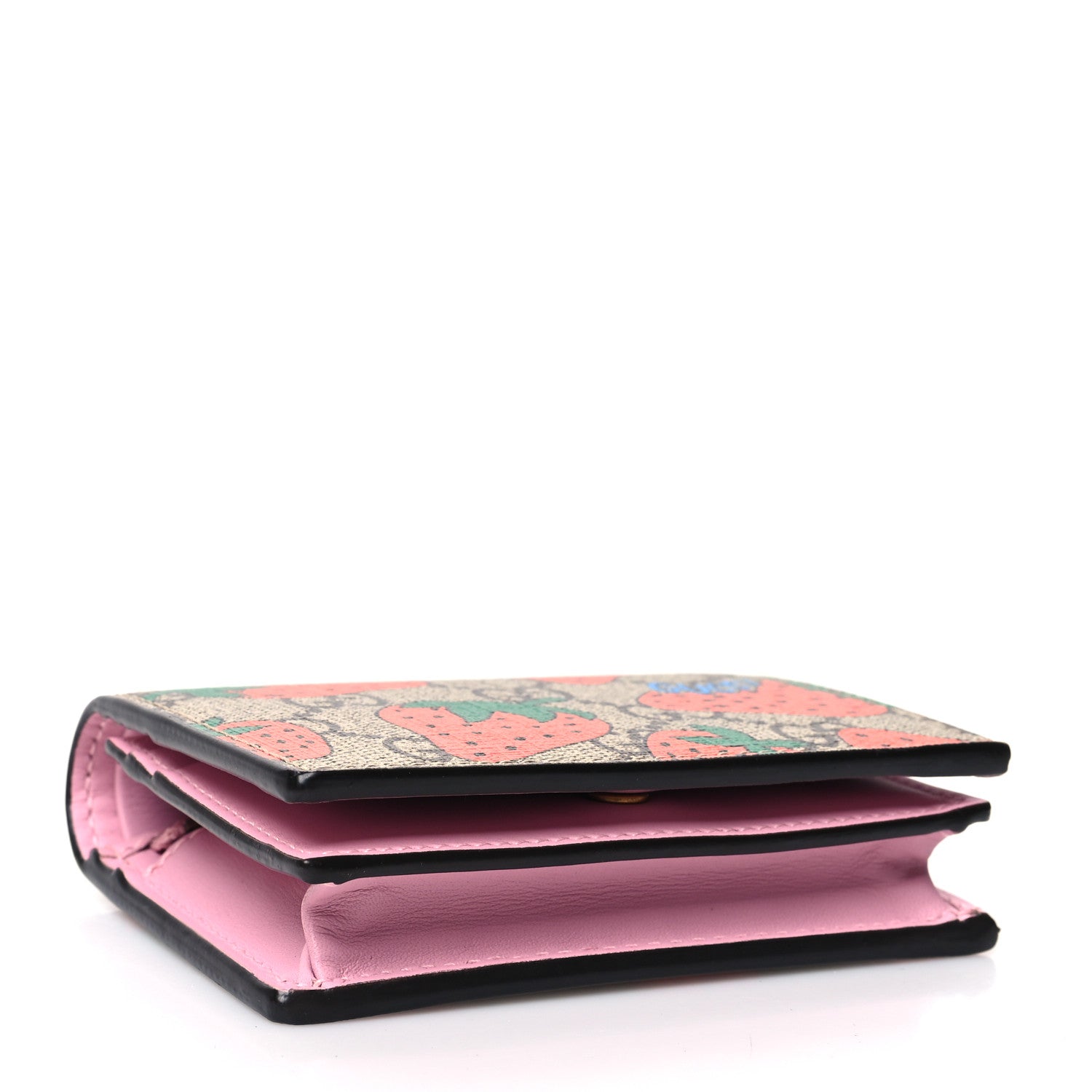 Gucci GG Supreme Monogram Strawberry Card Case 4 of 12