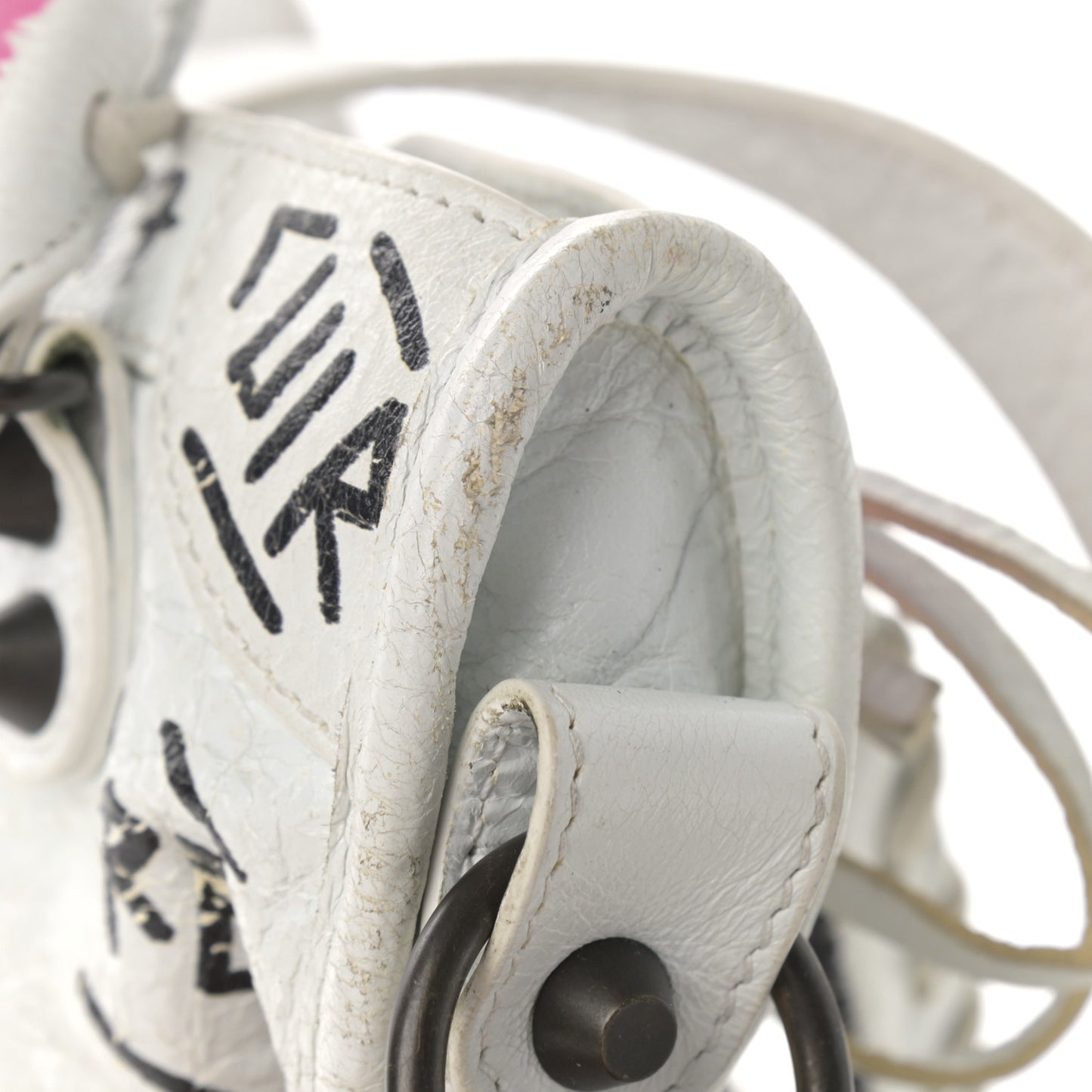 Agneau Graffiti All Over Classic Hardware Mini City White Multicolor