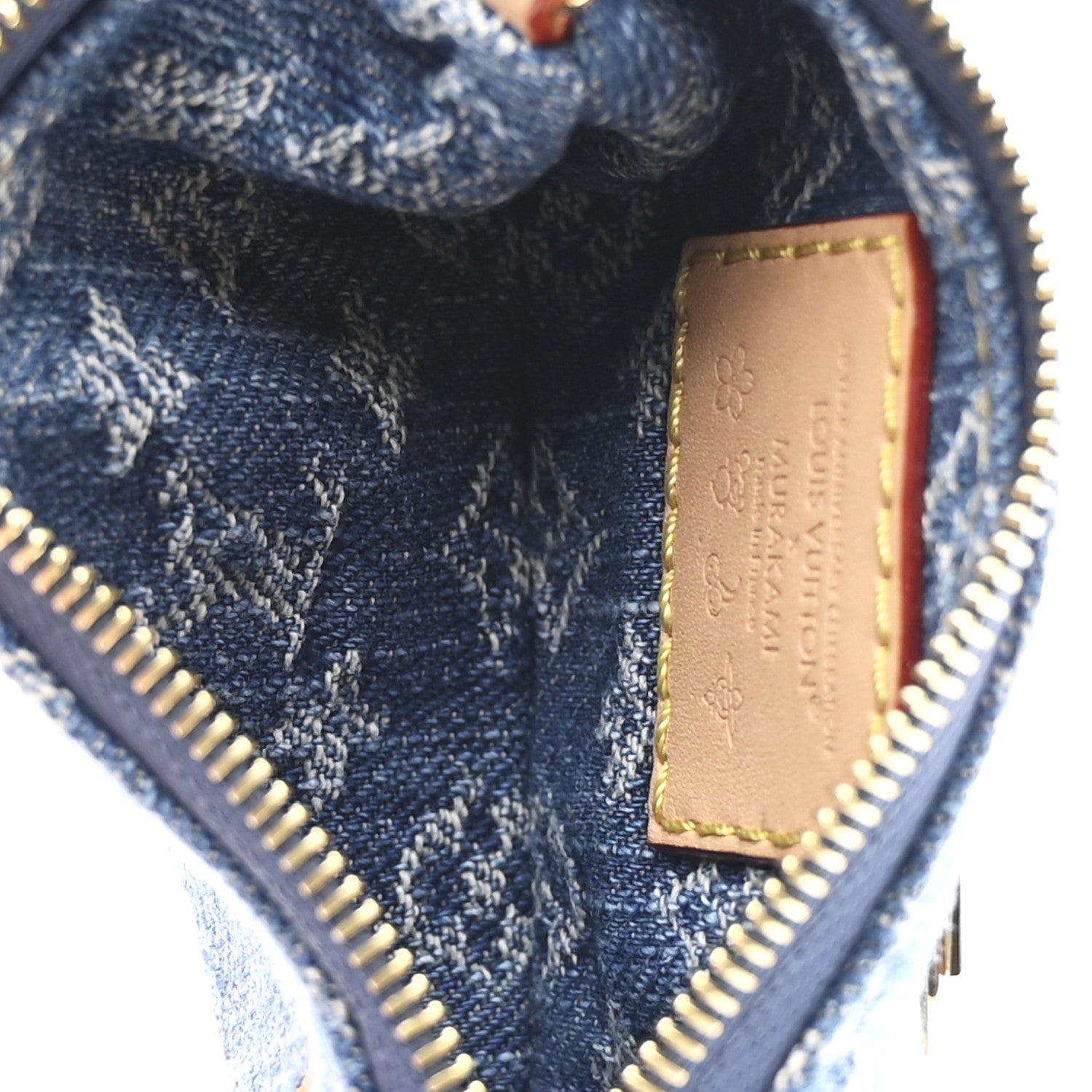 Louis Vuitton LV X TM Monogram Denim Cerises Key Pouch Blue 5 of 7