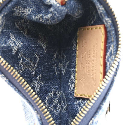 Louis Vuitton LV X TM Monogram Denim Cerises Key Pouch Blue 5 of 7