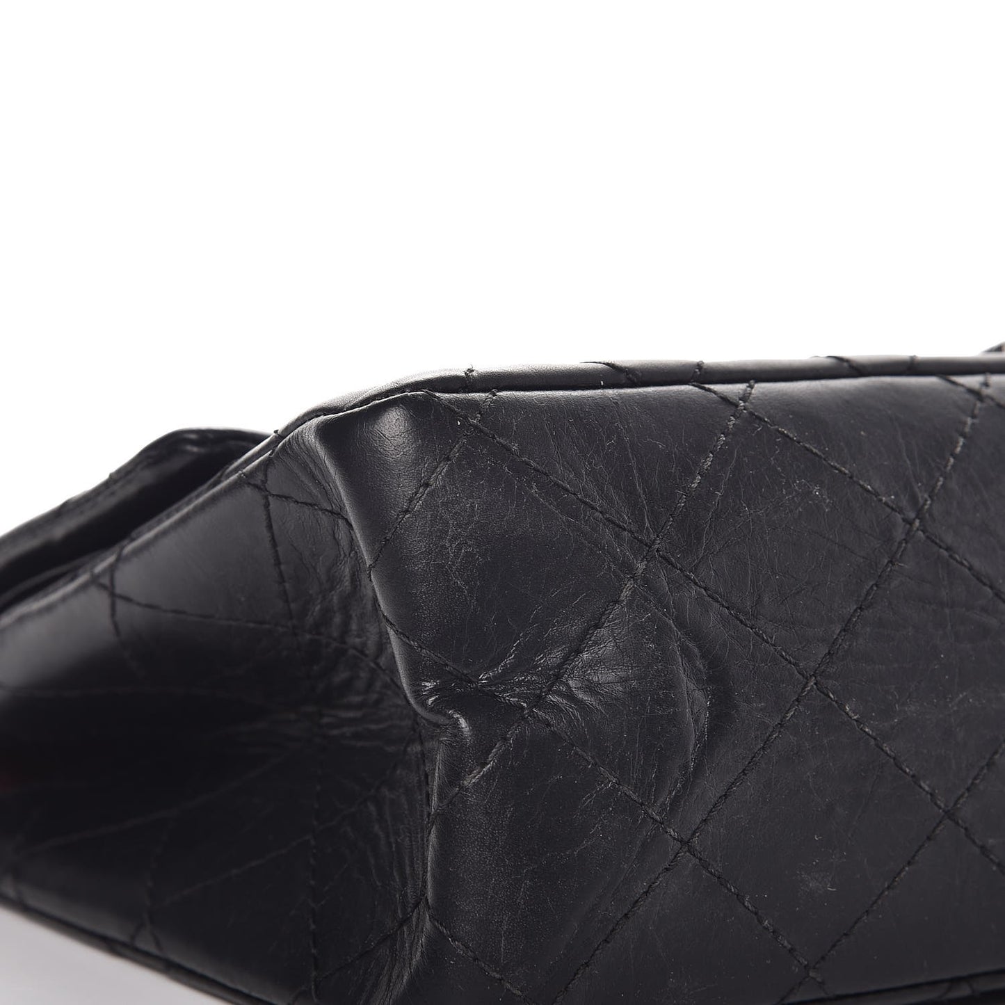 Aged Calfskin Quilted 2.55 Reissue 226 Flap Black