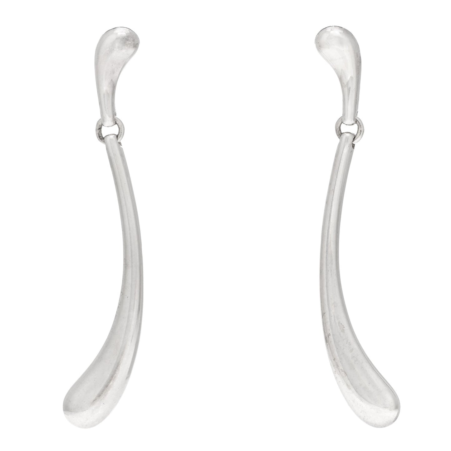 Sterling Silver Elsa Peretti Teardrop Link Earrings