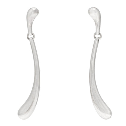 Tiffany Sterling Silver Elsa Peretti Teardrop Link Earrings 1 of 3