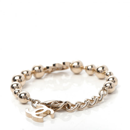 Chanel Metal Beaded CC Bracelet Gold 3 of 5