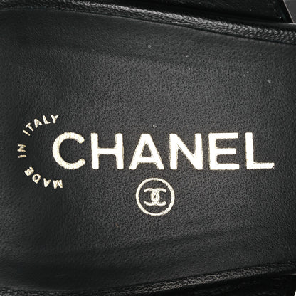 Chanel Lambskin CC Turnlock Sandals 40 Black 9 of 13