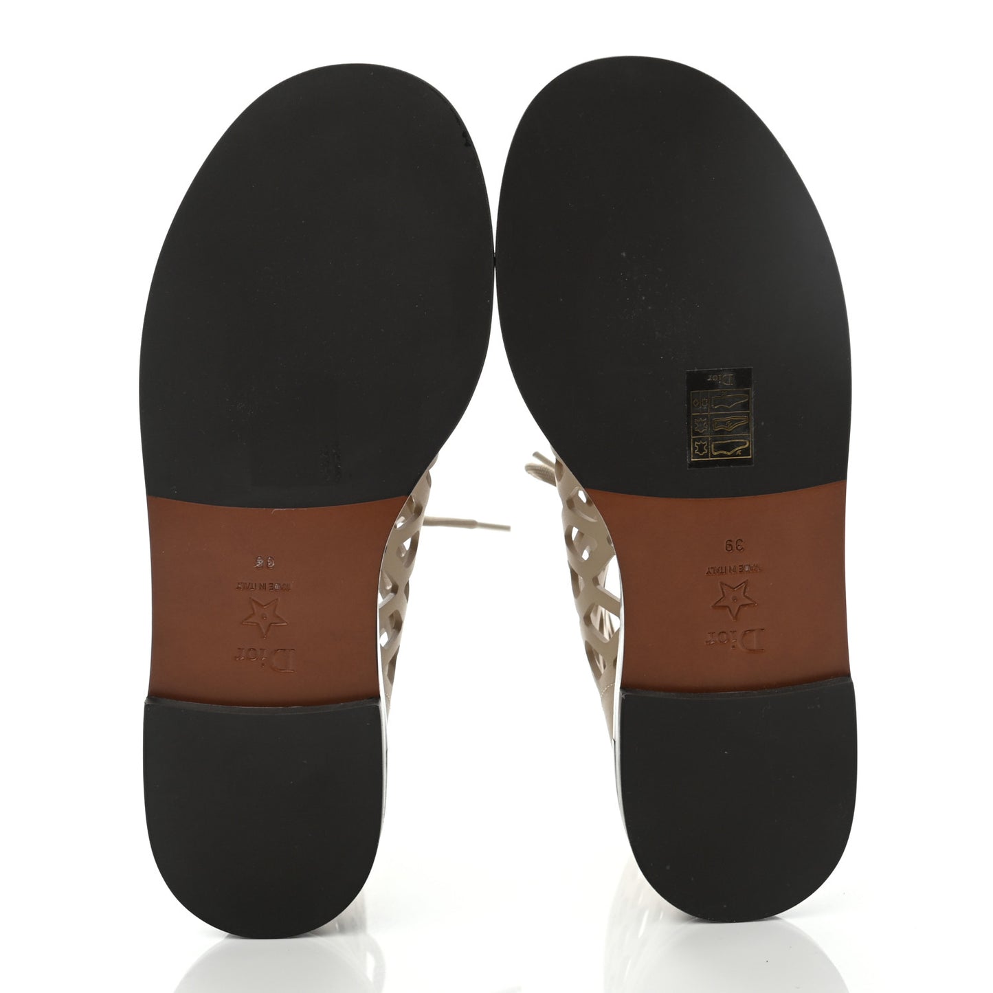 Matte Calfskin D-Trap Sandals 39 Corde